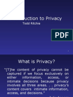 Introduction To Privacy: Todd Ritchie