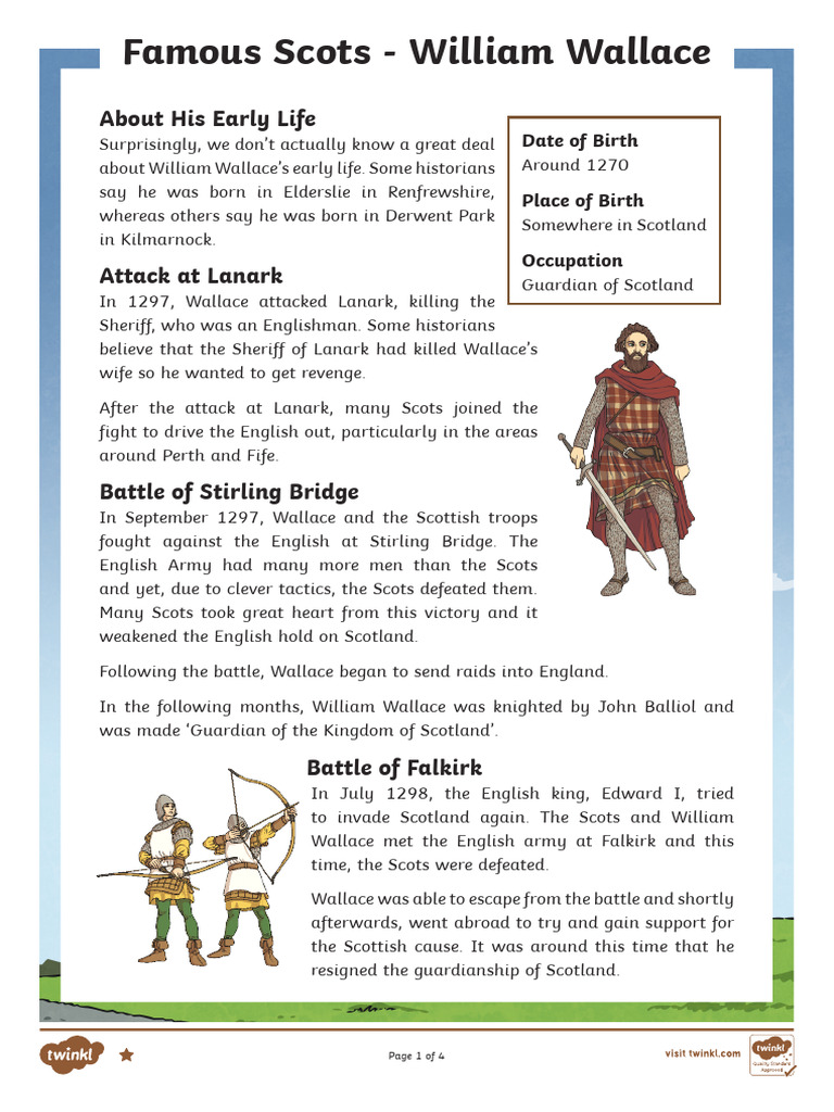 William Wallace: Life and Legacy | PDF | Robert The Bruce | Scotland
