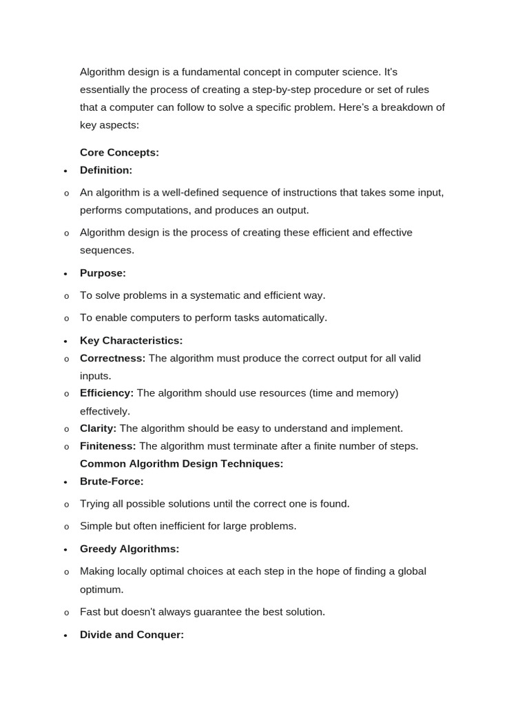 Understanding Algorithm Design in CS | PDF