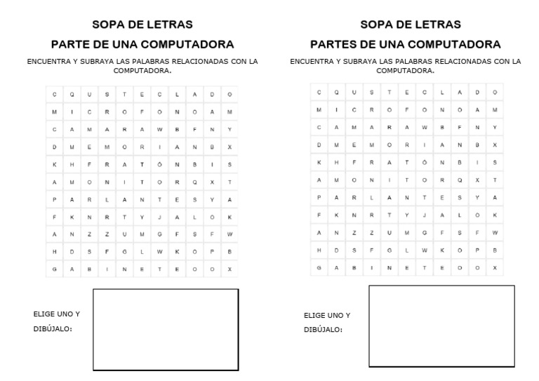 Sopa de Letras - Informatica | PDF