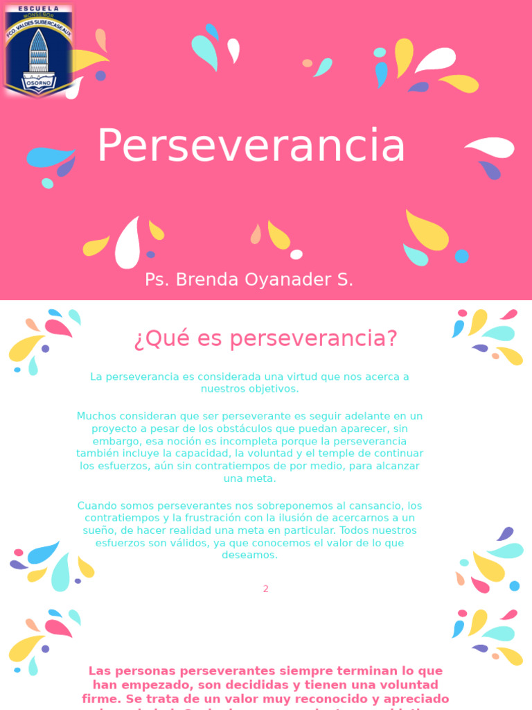 La Importancia de la Perseverancia | PDF
