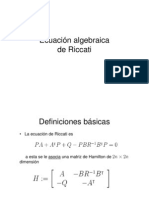 Ecuacion Algebraic A de Riccati