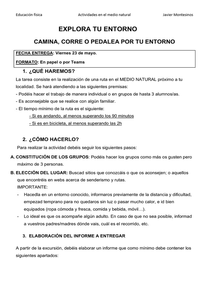 Crear Tu Ruta | PDF