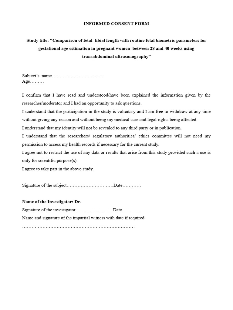 Consent Form | PDF