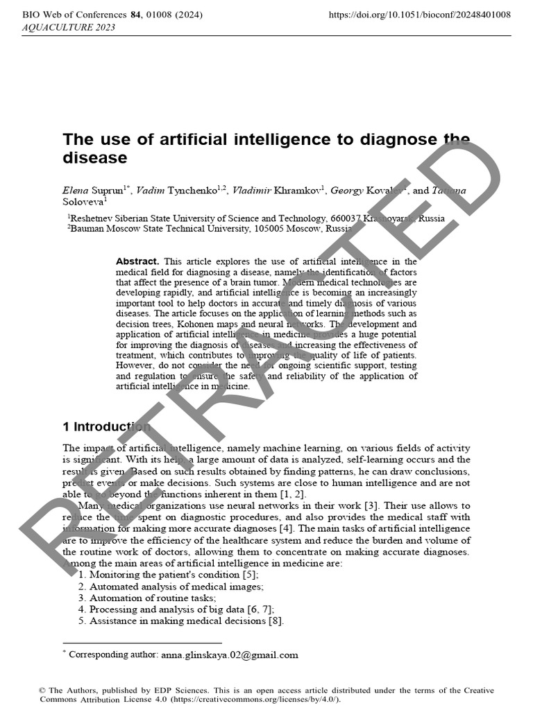 AI in Brain Tumor Diagnosis | PDF | Medical Diagnosis | Brain Tumor