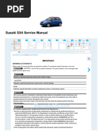 Suzuki SX4 Service Manual Overview | PDF | Manual Transmission
