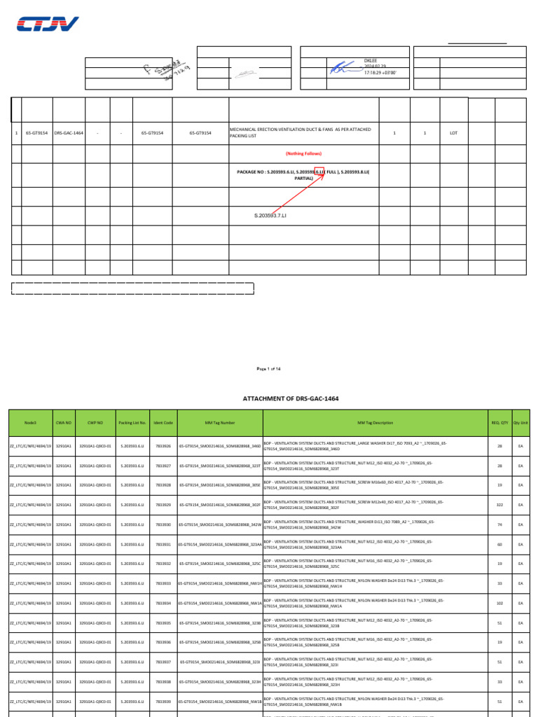 Dispatch Request Slip for Ventilation Ducts | PDF