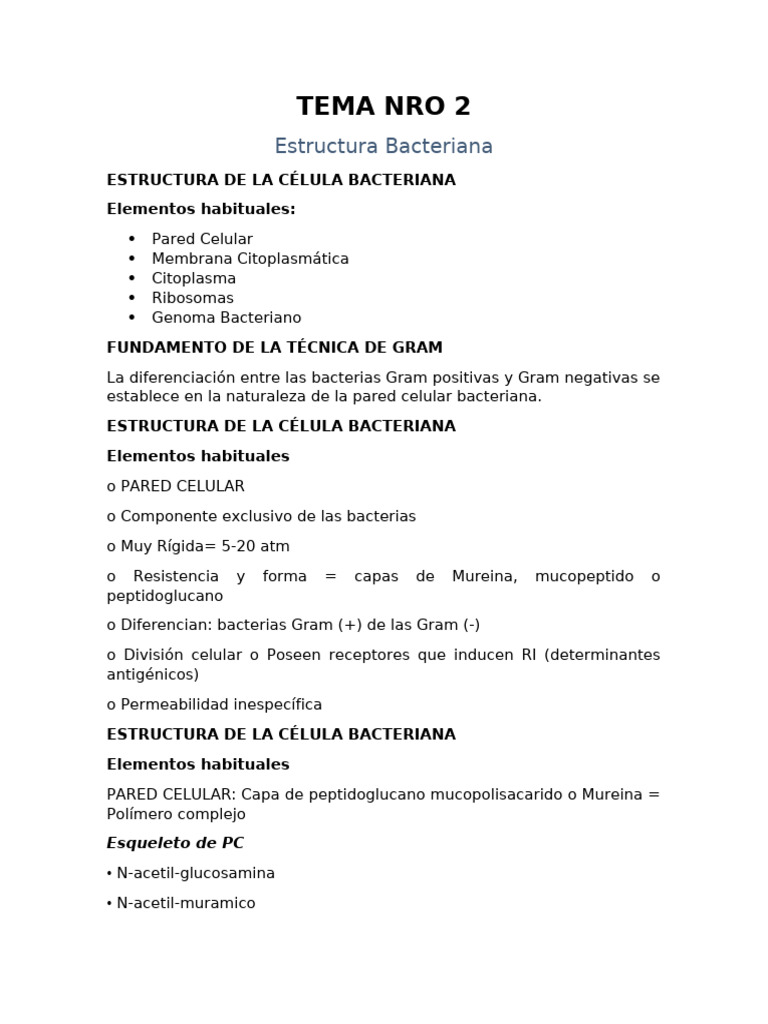 Estructura y Funciones de la Célula Bacteriana | PDF | Las bacterias ...