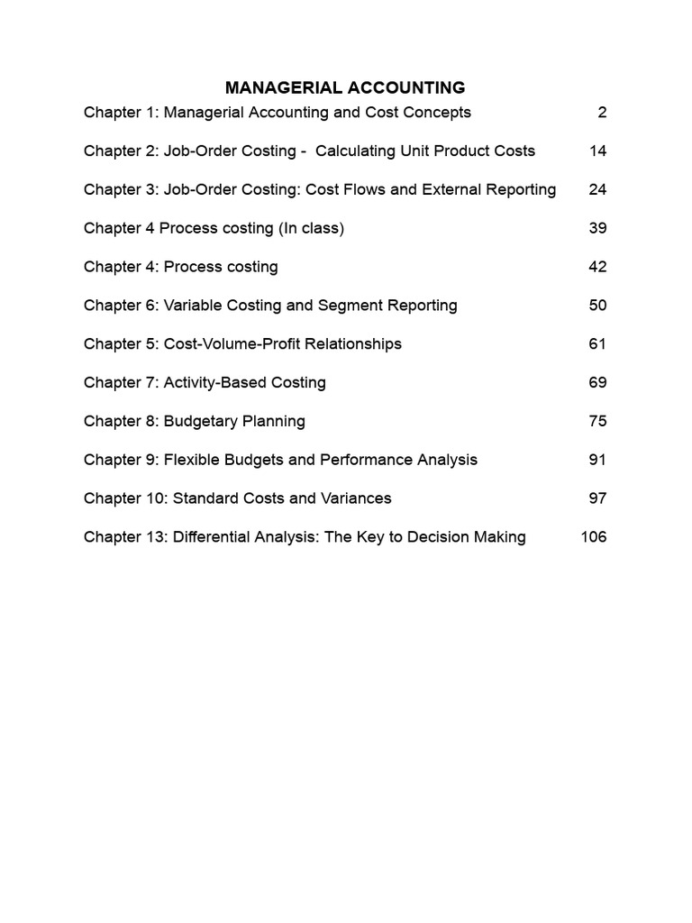 Cost Classifications in Managerial Accounting | PDF | Cost Of Goods ...