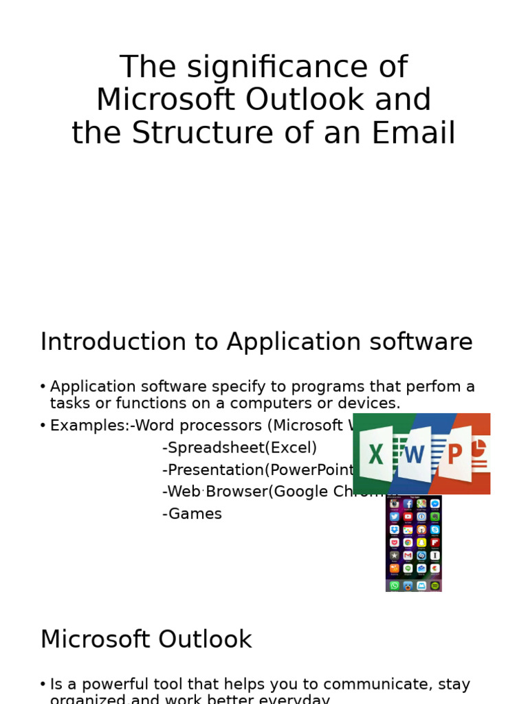 Microsoft Outlook: Email Structure & Benefits | PDF