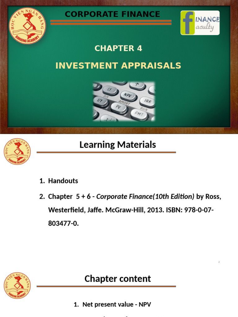 Chapter 4 CLC Student | PDF | Net Present Value | Internal Rate Of Return