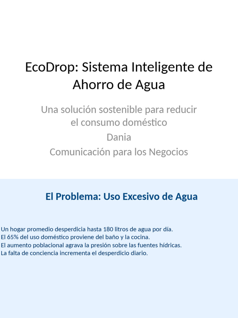 EcoDrop Presentacion Dania Colores | PDF