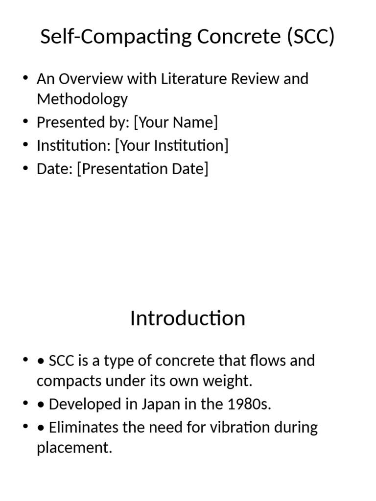 Picture of Self Compacting Concrete Presentation | PDF | Concrete | Building ...