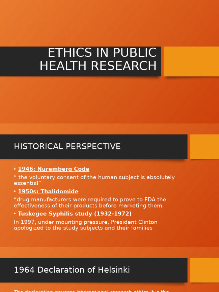 Ethics in Public Health Research | PDF | Focus Group | Informed Consent
