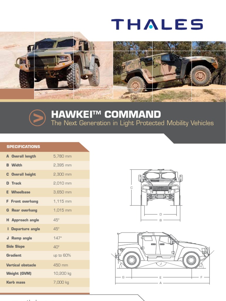 PRV Hawkei Command Datasheet 110825 Web | PDF | Vehicles | Tire