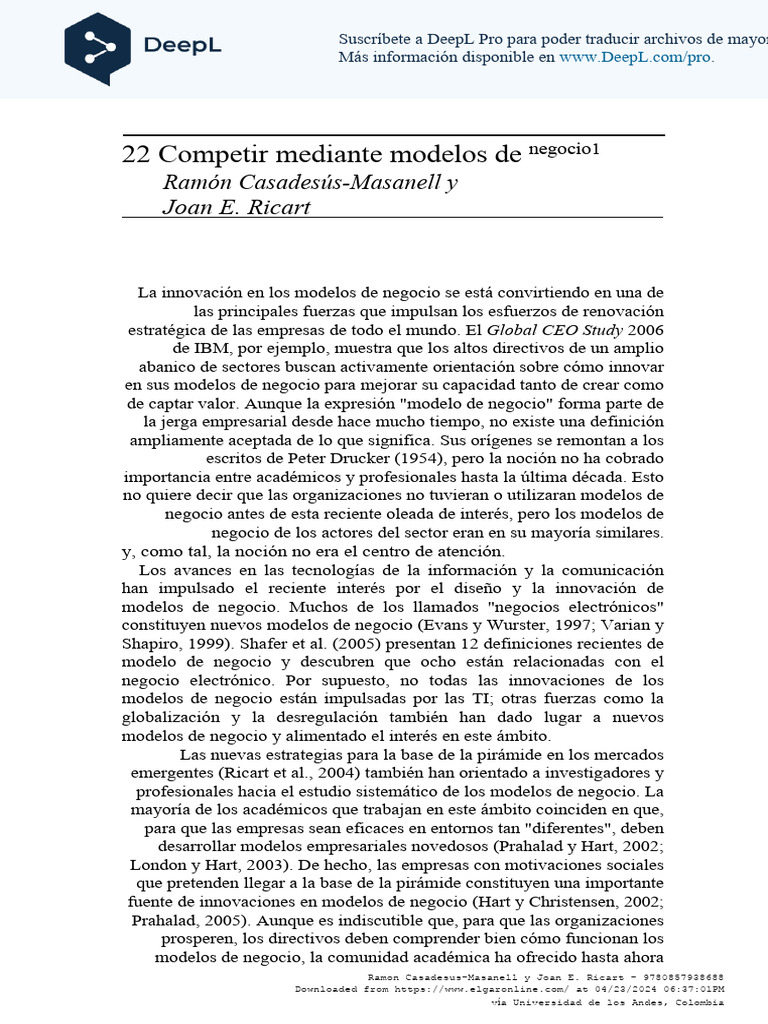 Innovación en Modelos de Negocio | PDF | Modelo de negocio | Business