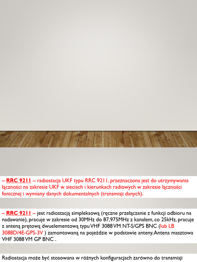 RRC 9211 Radiostacja | PDF