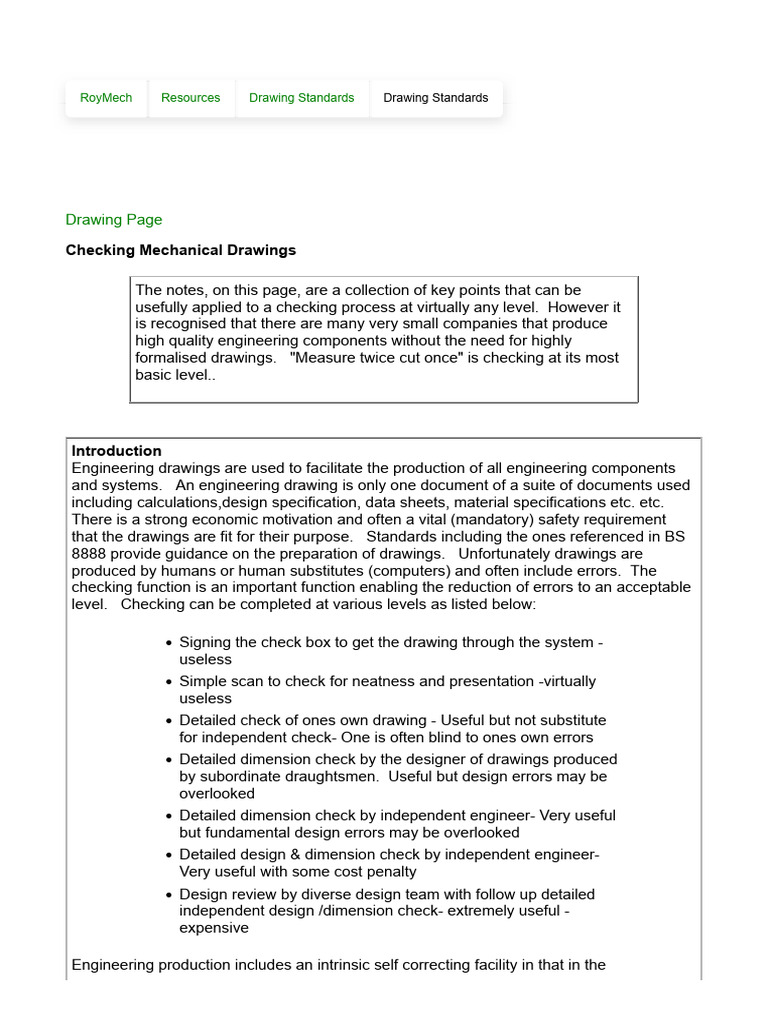 Drawing Standards and Checking Guide | PDF | Specification (Technical ...