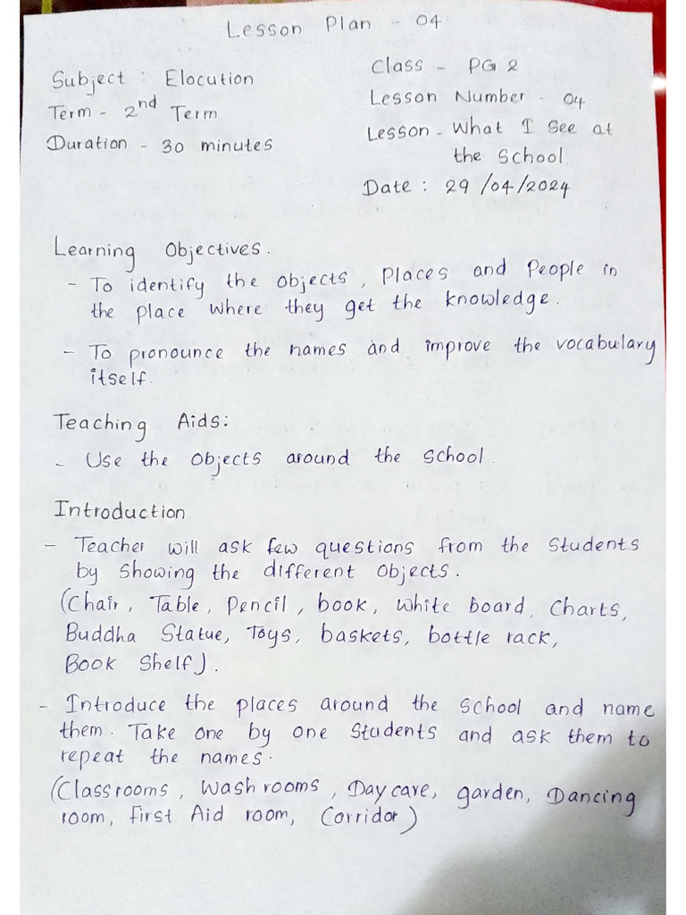 Lesson Plan 4 | PDF