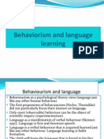 Behaviorism and Language Learning