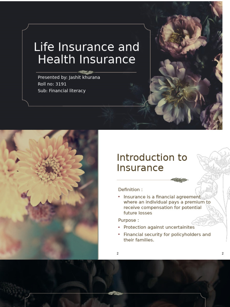 Life Insurance and Health Insurance 3191 | PDF