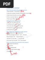 Class 3 Pronouns Worksheet with Answers | PDF | English Grammar | Pronoun