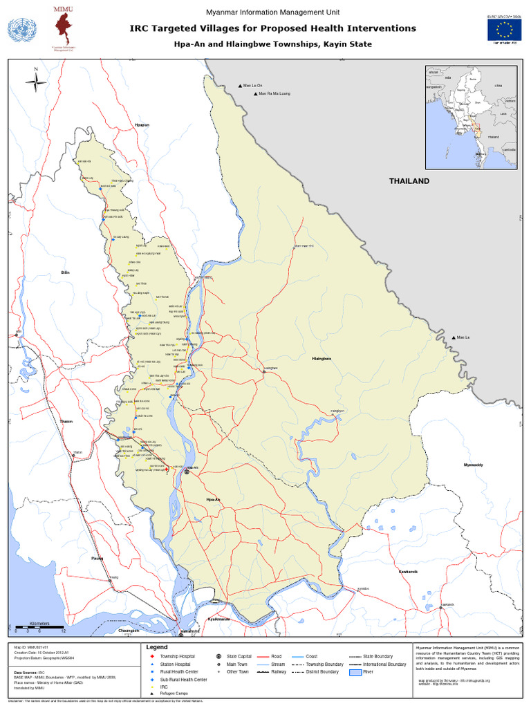 Org Map - IRC - MIMU921v01 - IRC Targeted Villages For Proposed Health ...