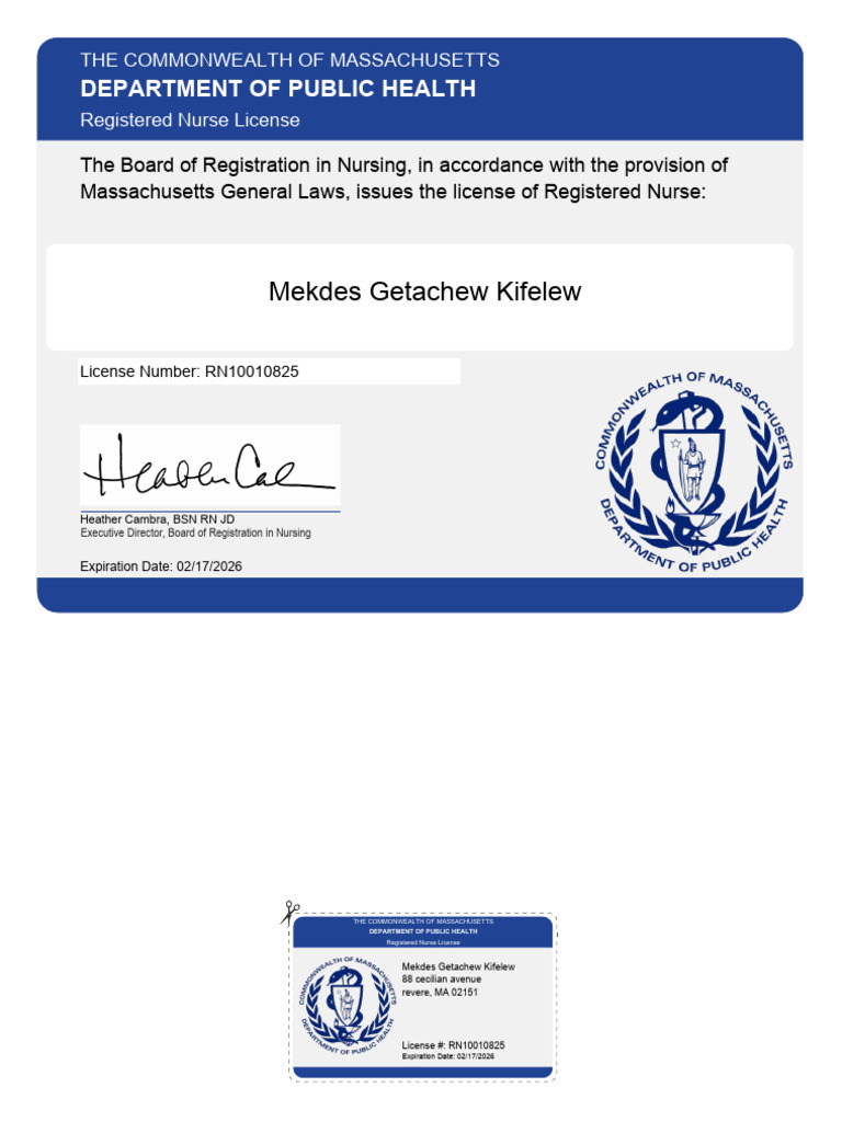 Rnne10010824 - Nursing - License Certificate and Wallet Card | PDF
