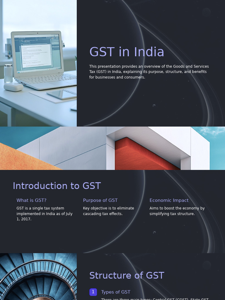 Overview of GST in India: Structure & Benefits | PDF | Taxes | Economies