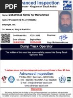 TGA Operation Card Requirements KSA | PDF | Transport