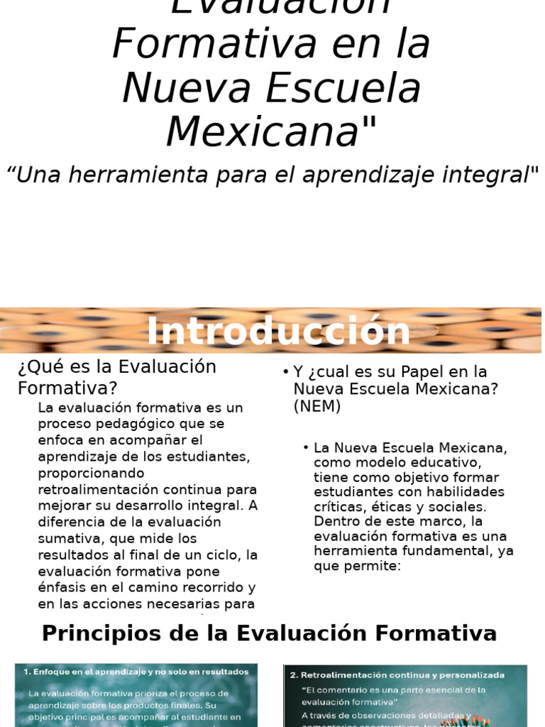 Evaluación Formativa en la NEM | PDF | Evaluación | Enseñando