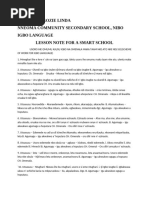 SS 1 Igbo 2ND Term E-Note Eddited | PDF | Igbo People