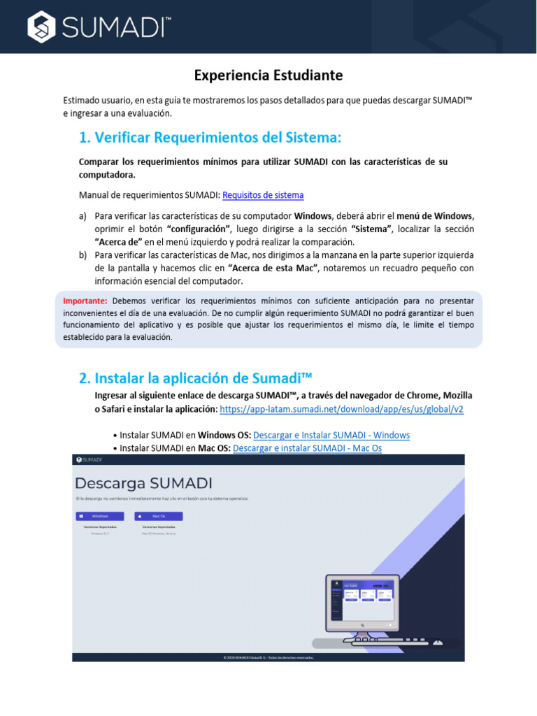 Guía para Descargar y Usar SUMADI | PDF | Microsoft Windows ...