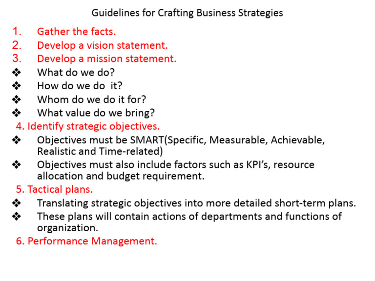 Guidelines For Crafting Business Strategies | PDF