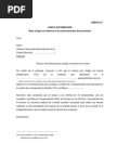 Modelo de Carta de Autorización
