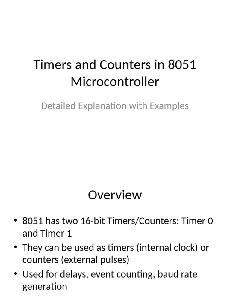 Timers_and_Counters_8051_Presentation | PDF