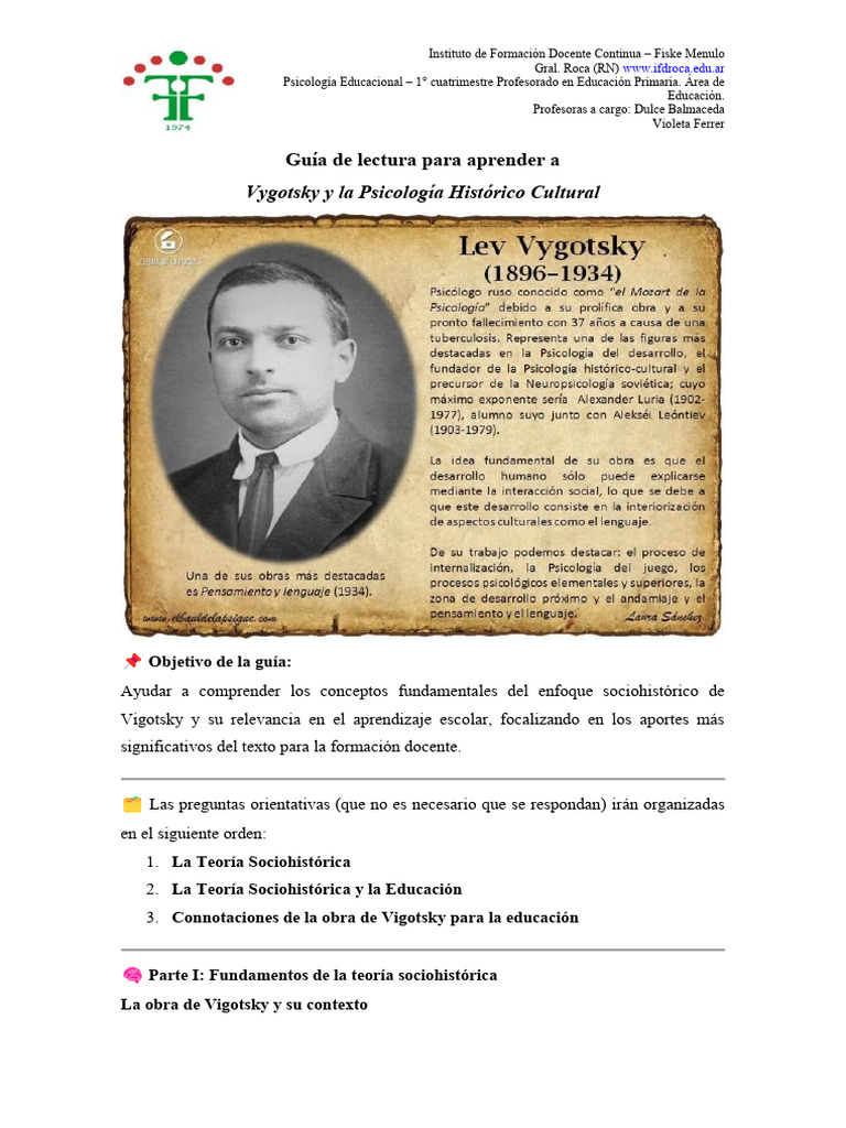Vygotsky y su impacto en la educación | PDF | Sicología | Aprendizaje