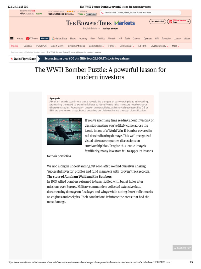 WWII Bomber Lessons for Investors | PDF | Risk | Leverage (Finance)