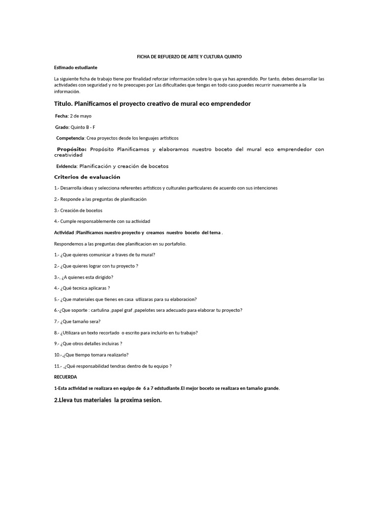 Arte Quinto | PDF | Mural | Pinturas