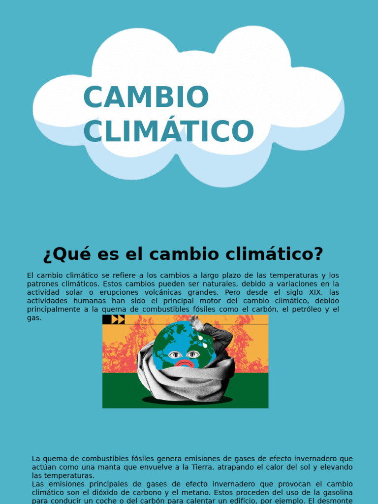 Causas y efectos del cambio climático | PDF | Gases de efecto ...