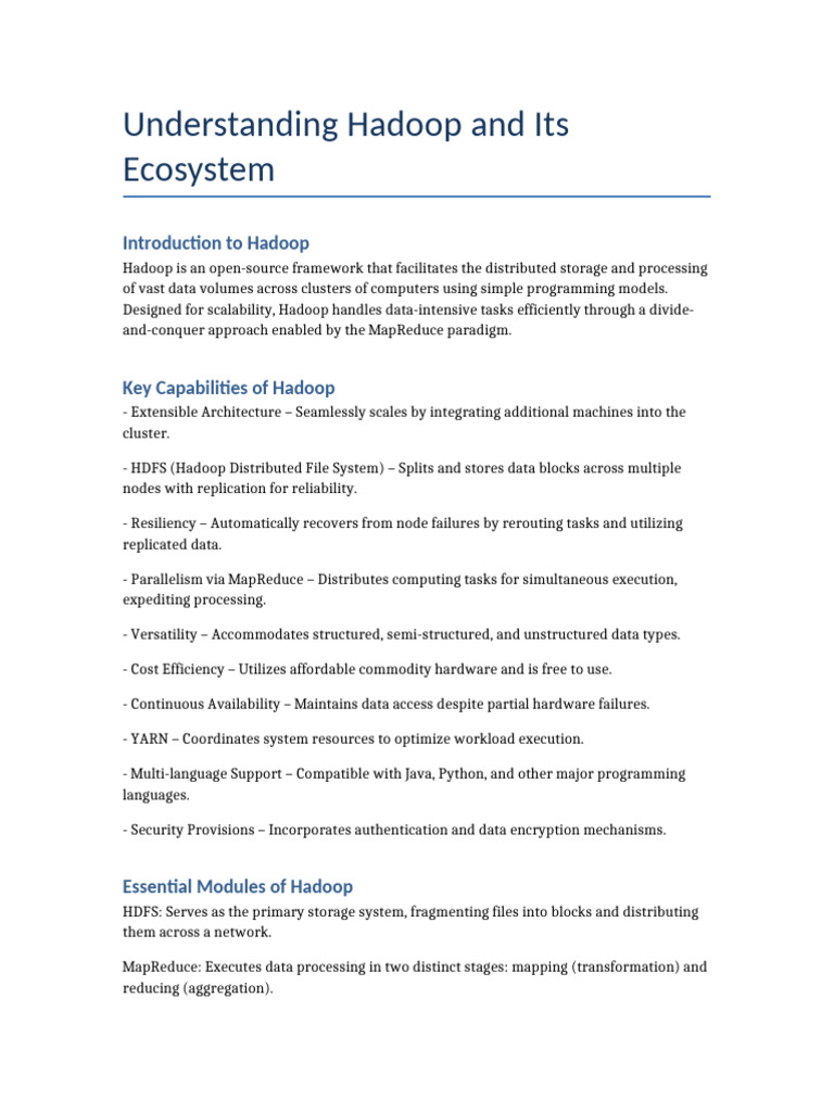 Redesigned Hadoop Document | PDF | Apache Hadoop | Map Reduce