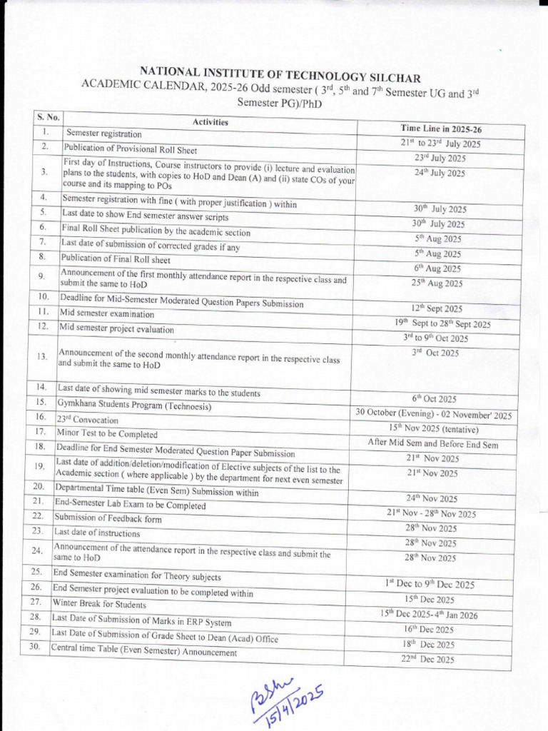 Academic Calendar | PDF