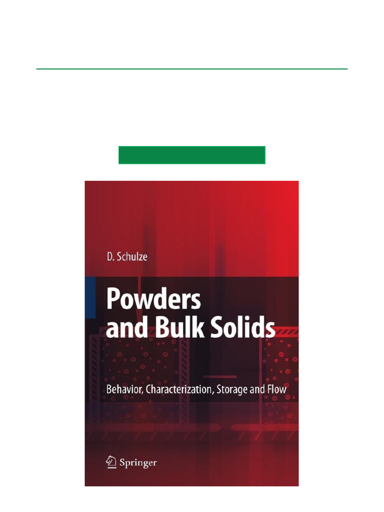 Powders and Bulk Solids: Behavior & Flow | PDF