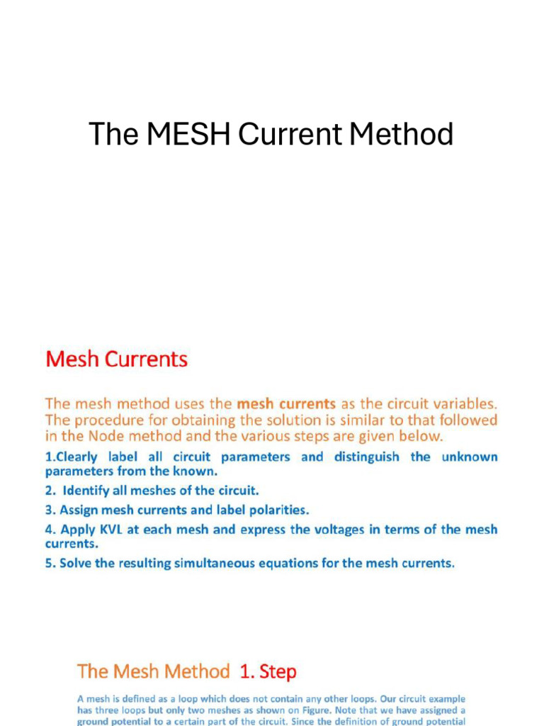 The MESH Current Method | PDF