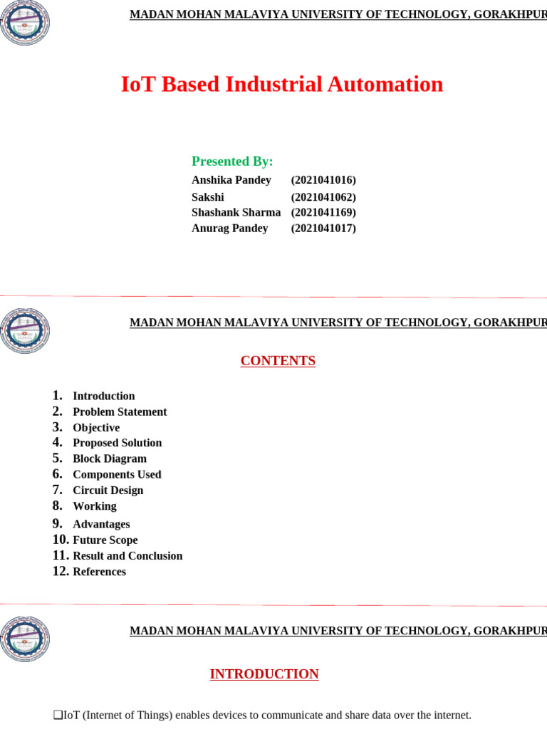 IoT Industrial Automation System Overview | PDF | Internet Of Things ...
