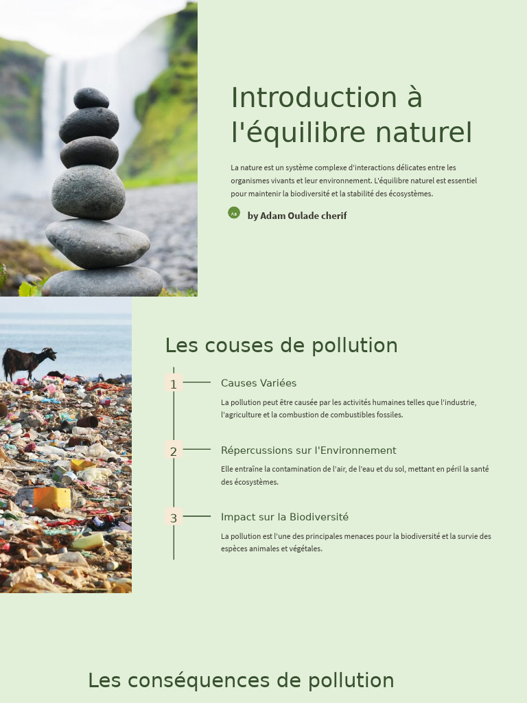 Pollution et Équilibre Naturel : Enjeux clés | PDF | la pollution ...