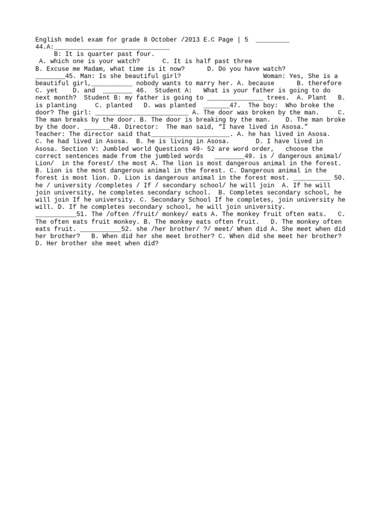 English Model e | PDF
