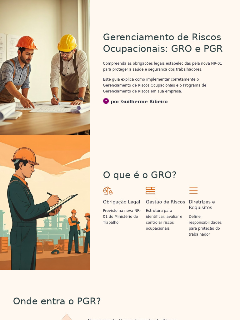 Gerenciamento de Riscos Ocupacionais GRO e PGR | PDF
