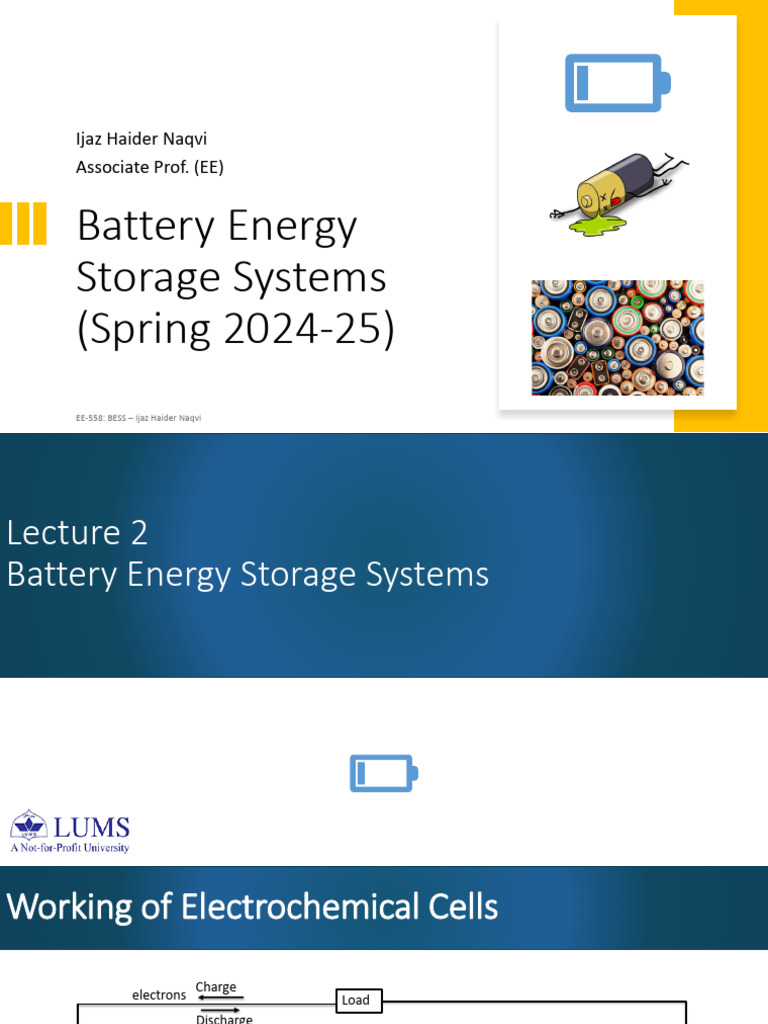 Understanding Battery Energy Storage Systems | PDF | Anode | Redox