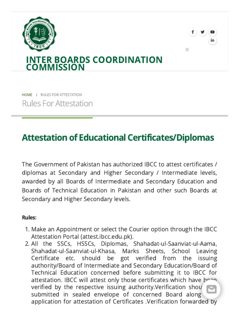 IBCC Attestation Rules and Process | PDF